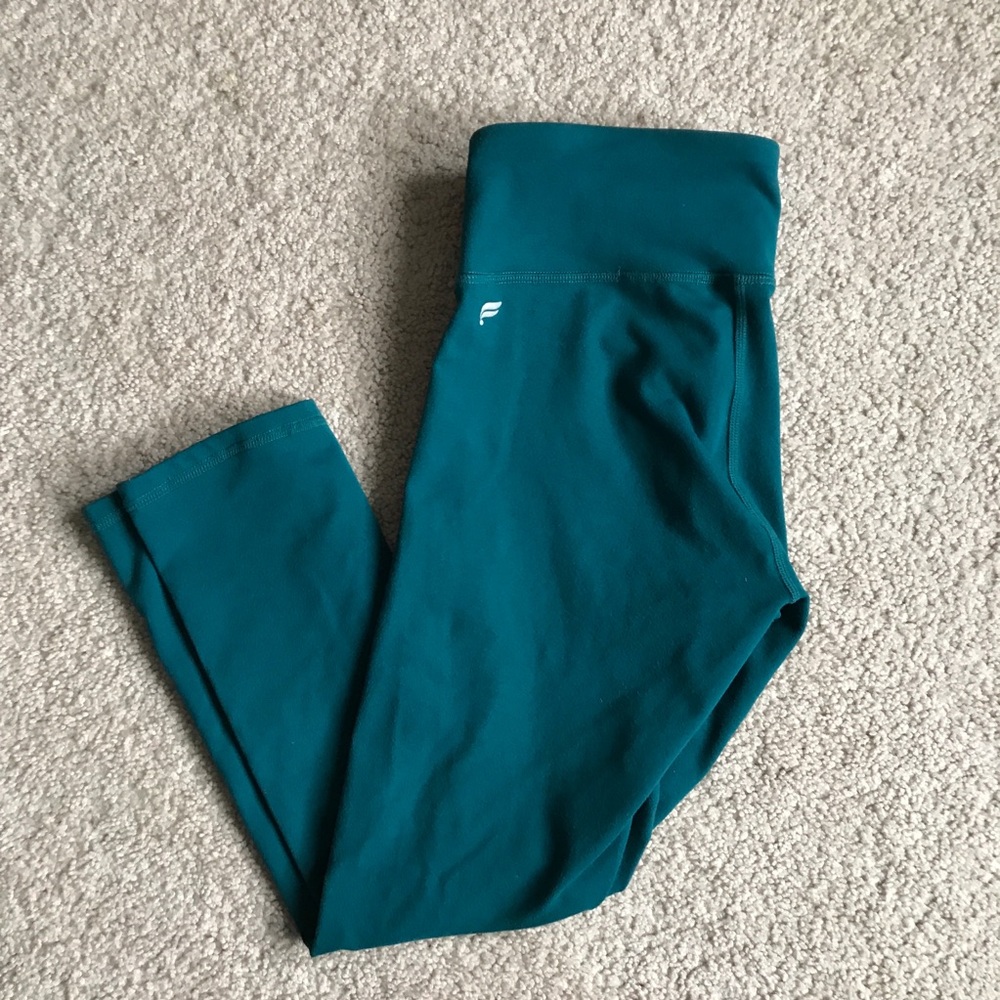 Fabletics Cropped Leggings Blue/Green